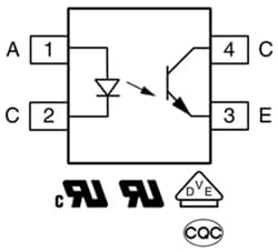 Schematic - Vishay Automotive Transistor Output Optocouplers